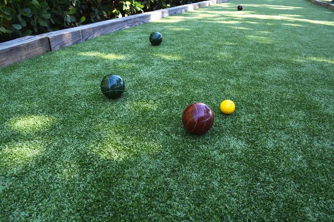 Greenwich synthetic bocce ball turf